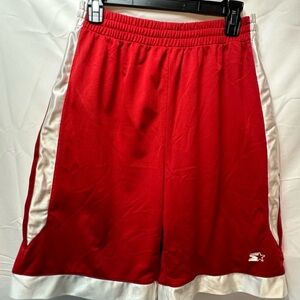 Starter Men’s Red and White Basketball Shorts